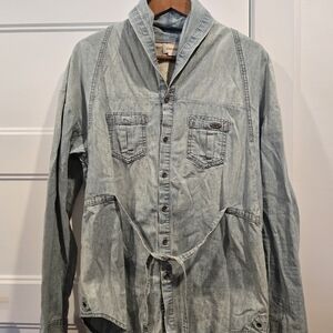 Diesel Light Blue Denim Button-Up Shirt